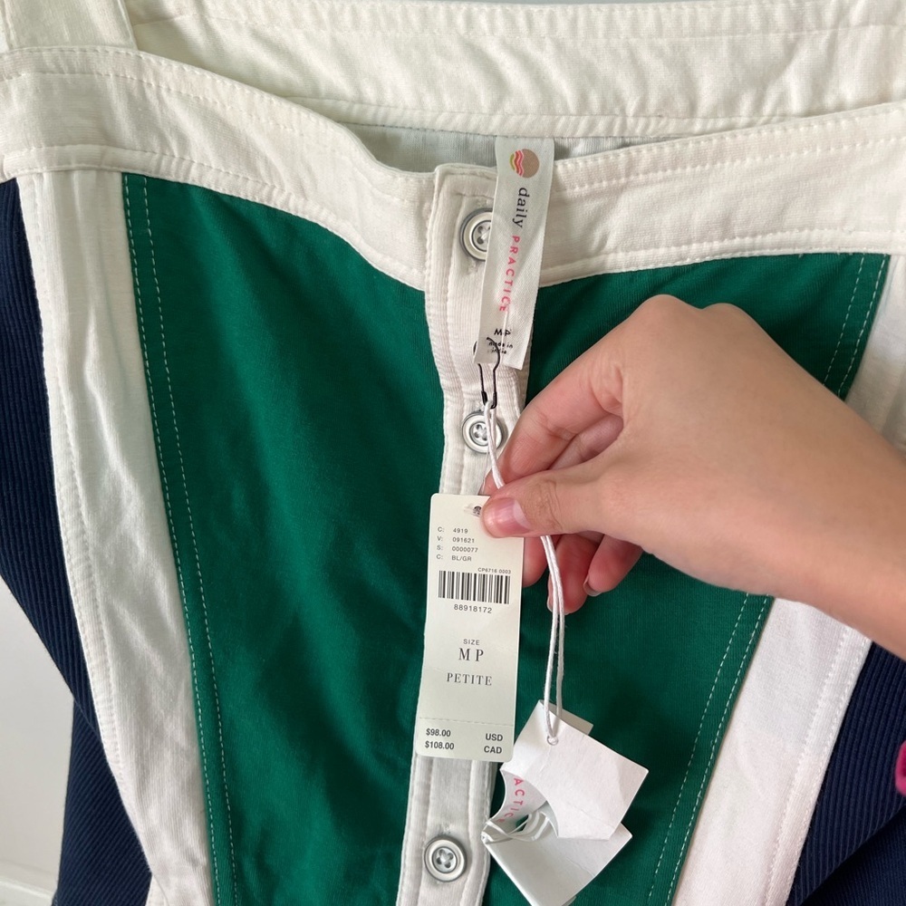 Daily Practice by Anthropologie Sleeveless Pleated Mini Dress XL Pickle Ball - Picture 6 of 10